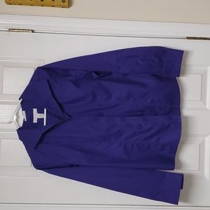 Chico's Size 1, periwinkle button-down shirt